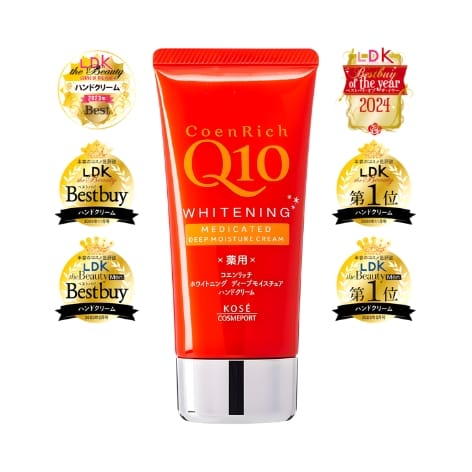 Kose CoenRich Q10 Whitening Hand Cream Deep Moisture rankų kremas labai sausai odai