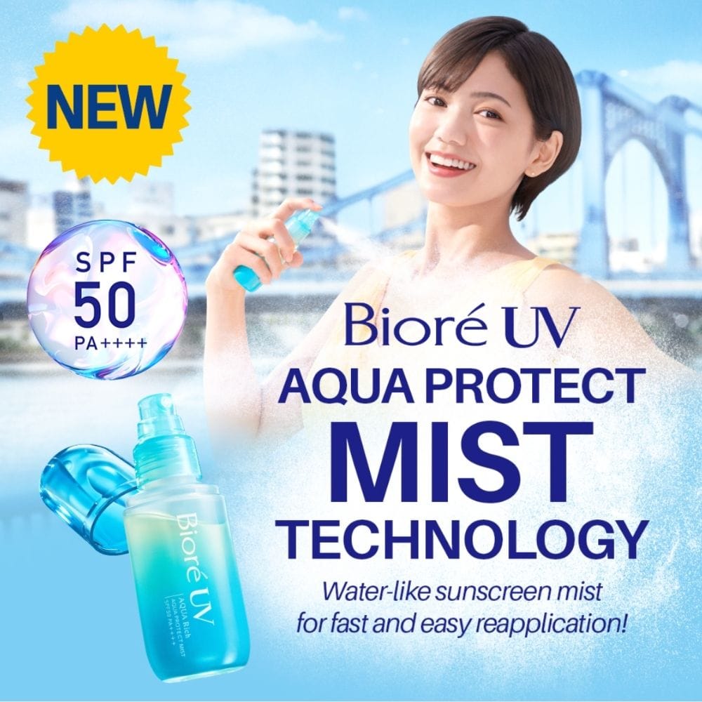 Biore UV Aqua Rich Aqua Protect Mist purškiamas kremas nuo saulės
