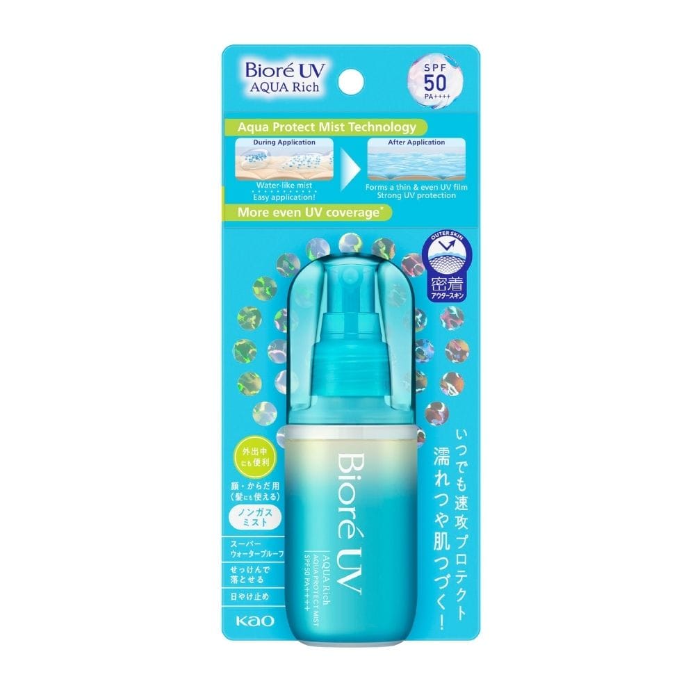 Biore UV Aqua Rich Aqua Protect Mist purškiamas kremas nuo saulės